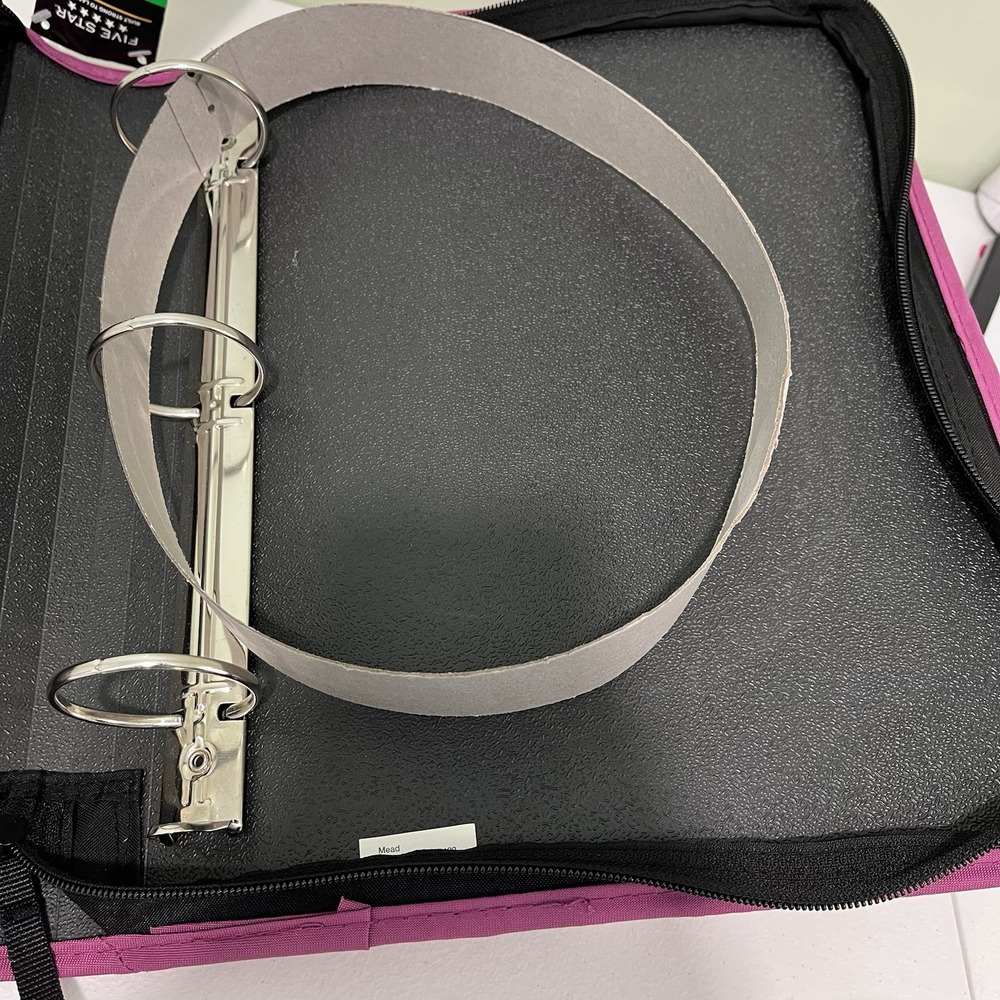 New Five Star Multi Access Zipper 3 Ring Binder 2" Pink Purple File Folder - Picture 6 of 6